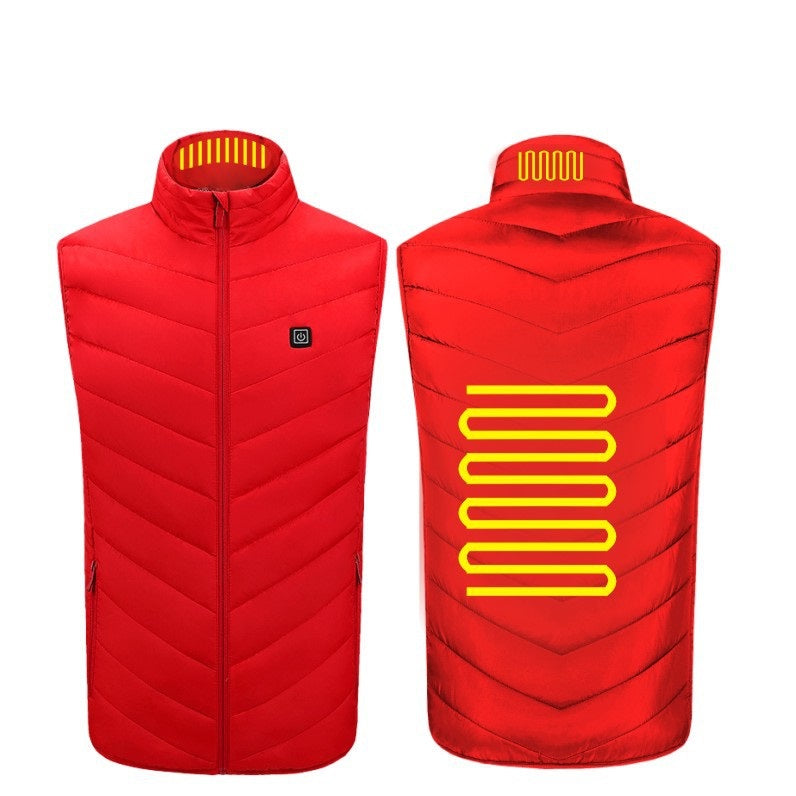 Red 1 Heated Vest Washable USB Charging