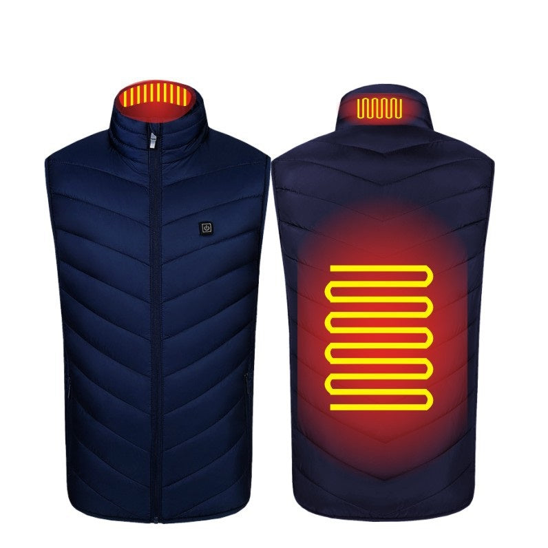 Blue 1 Heated Vest Washable USB Charging