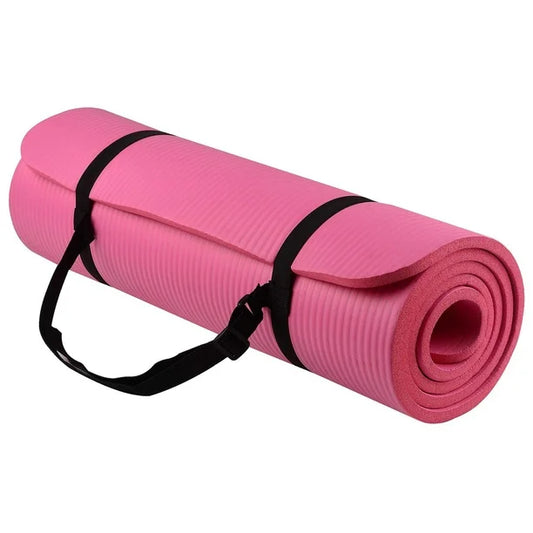 Pink Yoga Mat with a Strap Greenaty